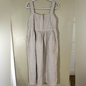 Proem Parades Seersucker Midi Dress